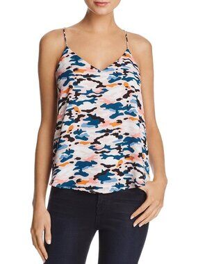 2/$30 AQUA Camo Halter Cami Top White Multi Small #A4447